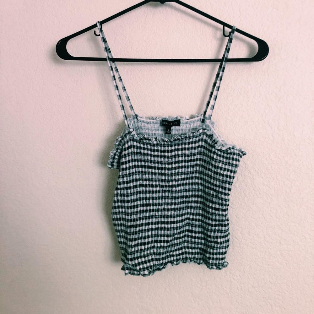 plaid crop top